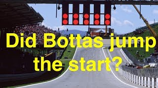 Race Start Analysis Austrian GP 2017 Did Valtteri Bottas Jump the Start [upl. by Poole349]