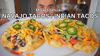 How to make NAVAJO TACOS  FRY BREAD TACOS [upl. by Oicangi]