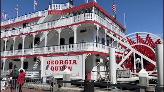 Savannah Riverboat Cruises  Lunchtime Cruise On The Georgia Queen [upl. by Ayk]