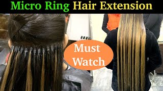 Permanent Hair Extension  Micro Ring Extension  Hairapist 😍 [upl. by Salahi]