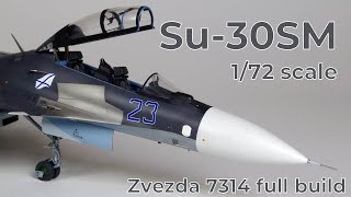 Su30SM 172 scale model build Zvezda 7314 [upl. by Alrahc]