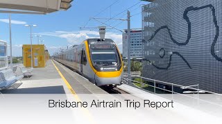 TRIP REPORT Brisbane Airtrain Domestic Terminal to Roma Street [upl. by Kcirdnekel]