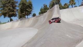 Traxxas Rally Shreds SoCal Skate Park [upl. by Ennaeiluj239]