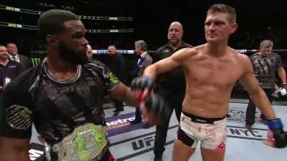 UFC 205 Tyron Woodley amp Stephen Thompson Octagon Interview [upl. by Oicapot]