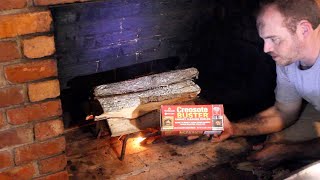 How To Clean Your Chimney  Testing a Creosote Log [upl. by Rez162]