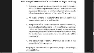 Basic rules of Mudarabah amp Musharakah used as project Financing [upl. by Edlihtam]