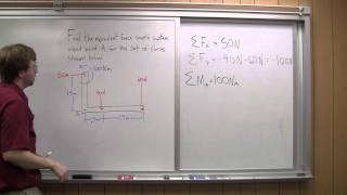 Equivalent Force Couple System  Adaptive Map Worked Problem 1 [upl. by Atekal970]