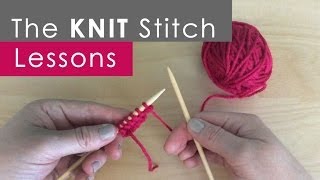 How to Knit the KNIT Stitch Knitting Lessons for Beginners [upl. by Airrehs114]