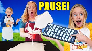 Kids Fun TV Pause Remote Challenge Compilation Sneaky Jokes [upl. by Weir]