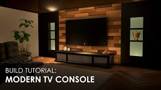 FFXIV HOUSING Build Tutorial Modern TV Console [upl. by Iraj]