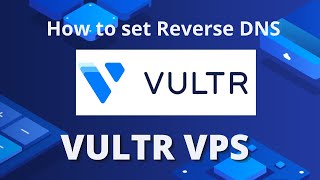 How to set Reverse DNS rDNSPTR Record for IP in Vultr VPS [upl. by Guntar5]