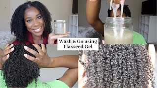 WASH AND GO with DIY FLAXSEED GEL  Natural Hair  TheLifestyleLuxe [upl. by Janek]