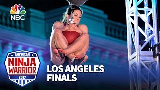 Rebekah Bonilla at the Los Angeles City Finals  American Ninja Warrior 2017 [upl. by Ydollem]