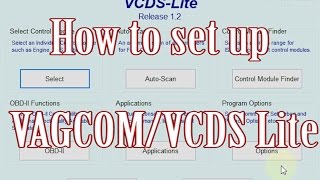 How to set up VAGCOM  VCDS Lite [upl. by Hayila]