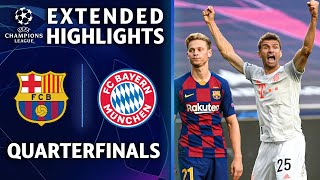 Barcelona vs Bayern Munich  Champions League Quarterfinal Highlights  UCL on CBS Sports [upl. by Ramburt38]