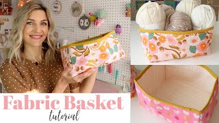 Easy Fabric Basket Sewing Tutorial [upl. by Vita569]