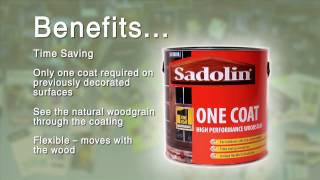 Sadolin One Coat High Performance Wood Stain [upl. by Einamrej292]