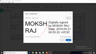 SIGN INVOICE THRU DIGITAL SIGNATURE SINGLE PDF SIGNING [upl. by Eekram]