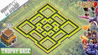 NEW BEST Town Hall 8 TH8 HybridTrophy Base COPY Link TH8 Base Defense  Clash of Clans [upl. by Lark600]