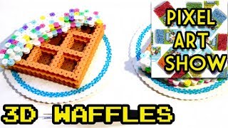 3D Perler Bead Waffles Tutorial  Pixel Art Show [upl. by Nitsruk344]