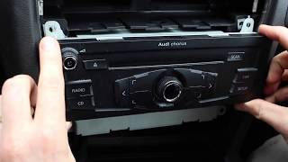 How to remove the Radio in an Audi A4 B8 [upl. by Sweatt316]