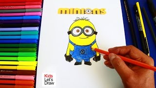 Cómo dibujar al Minion JERRY  How to draw JERRY MINION Minions Despicable Me [upl. by Shipley]