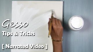 What is Gesso How to use Gesso on Acrylic Painting step by step Narrated Video [upl. by Ran]