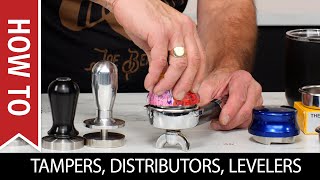 How To Espresso Tampers Distributors Levelers [upl. by Gallagher843]