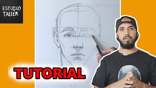 Como Dibujar el rostro humano TIEMPO REAL [upl. by Alcot]