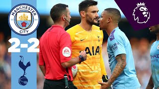 HIGHLIGHTS  Man City 22 Tottenham  Sterling Aguero Lamela Moura [upl. by Aehs151]