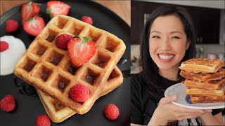 Perfect Waffle Recipe  Crispy amp Fluffy  Lockdown Kitchen [upl. by Kcirrez]