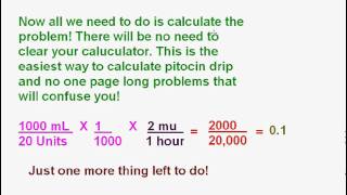 How to Calculate Pitocin Drips [upl. by Nnawaj]