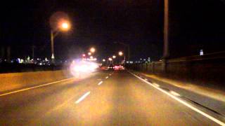 Pulaski Skyway eastbound Night [upl. by Anaehr]