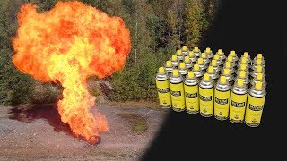 HUGE 35X Aerosol EXPLOSION Butane [upl. by Edson]