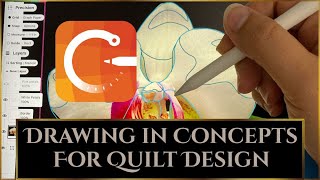 How to Draw in Concepts App for Quilt Design [upl. by Egiap]