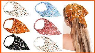 Diadema Bandana o pañoleta para el cabelloDIY Hair ScarfBandanaBandana headband [upl. by Whipple]