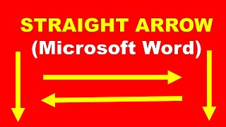 How To Add Straight Arrow In Word Microsoft [upl. by Chon]