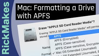 Mac Formatting a Drive with APFS [upl. by Neetsirk293]