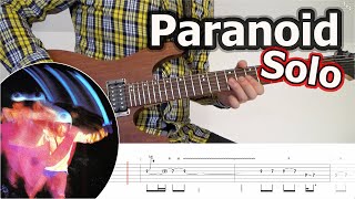 Black Sabbath  Paranoid Guitar Solo Tutorial  Slowed Down  Tabs [upl. by Schertz743]