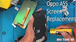 How to replace lcd oppo A5sOppo A5S Screen replacement [upl. by Aidole]