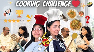 cooking challenge 😍❤️✨Tejasvi VS Yashasvi papa judged us🥲🤣❤️Let’s see who wins🥹❤️YR [upl. by Eblehs]