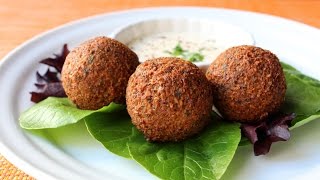 How to Make Falafel  Crispy Fried Garbanzo BeanChickpea Fritter Recipe [upl. by Ardeid]