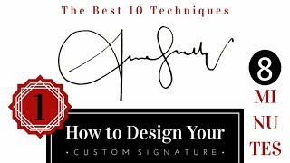 The Best Signature Examples with 10 Techniques  How to Draw Custom Signature [upl. by Coussoule]