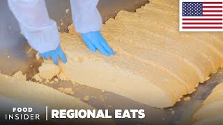 How 2000 Pounds Of Cheese Curds Are Made In Wisconsin  Regional Eats [upl. by Tam]