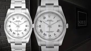 Rolex Oyster Perpetual 36 Steel White Gold Diamond Watch 116034  SwissWatchExpo [upl. by Nohsav]