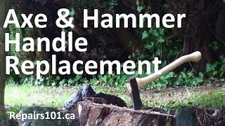 Axe amp Hammer Handle Replacement  How to do it OldSchool [upl. by Felicia]