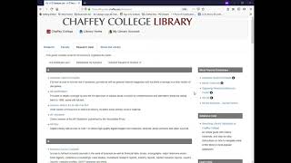 Accessing databases at Chaffey College [upl. by Annaeiluj748]