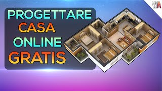 Come PROGETTARE CASA ONLINE GRATIS in 2D e 3D  Tutorial ITA in 4K [upl. by Malonis]