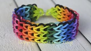 How to make a multicolor rainbow Loom Triple Single bracelet This bracelet is my best seller [upl. by Copeland363]