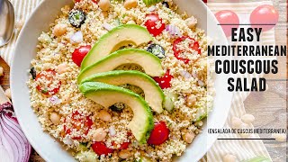 Mediterranean Couscous Salad  Couscous you Literally Can´t Resist [upl. by Nawiat]